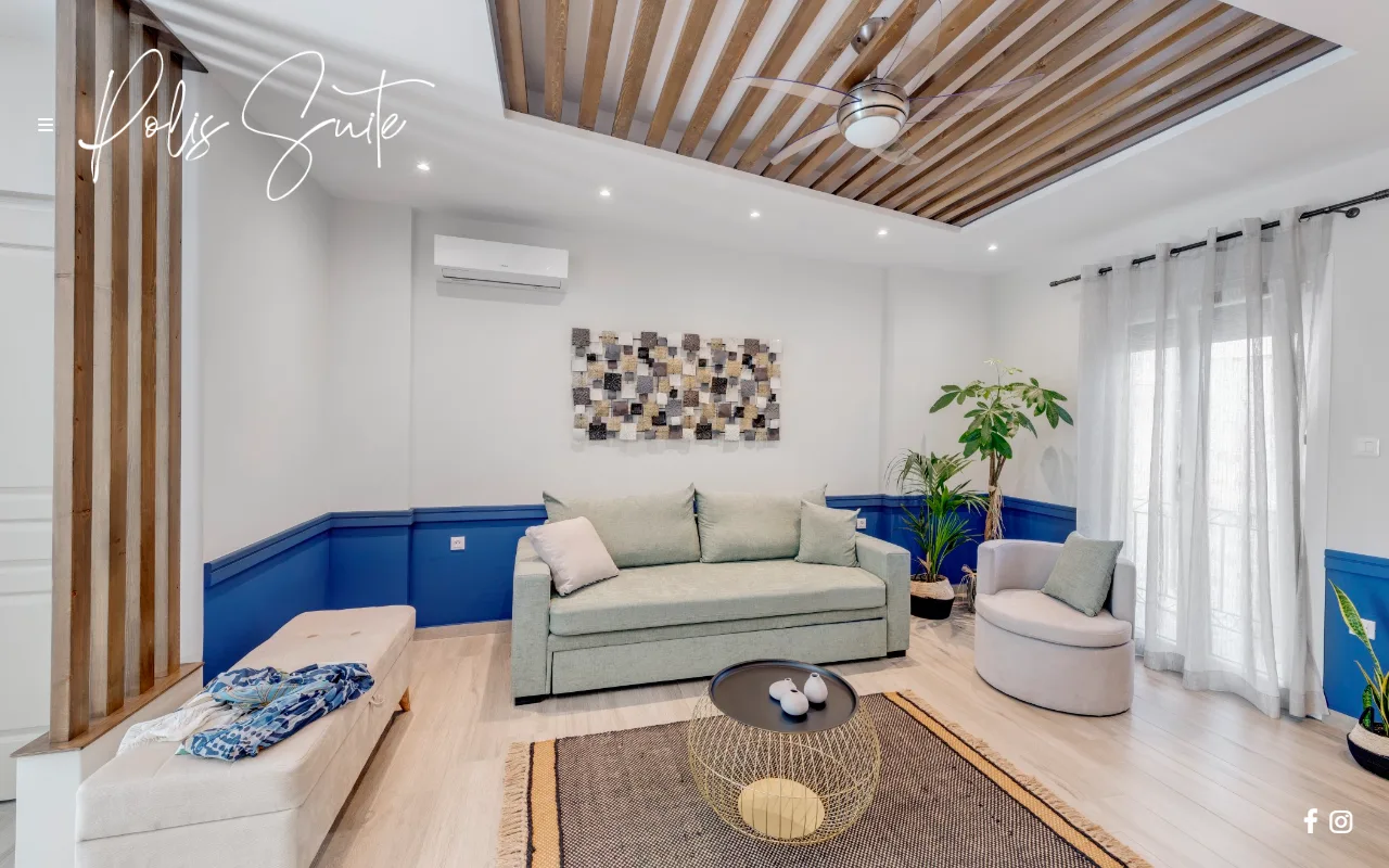 Ιστοσελίδα του καταλύματος Polis Suite: Πολυτελές διαμέρισμα στην Ερμούπολη